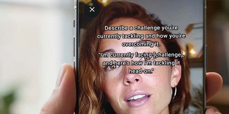 Built-in teleprompter