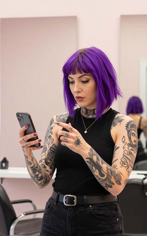 Personal brand builder recording a talking-head video