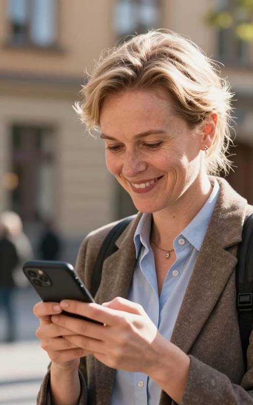 Politician recording a talking-head video