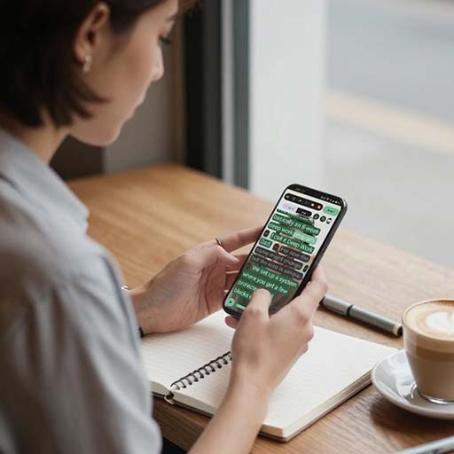 Person using SpeechCut on their phone